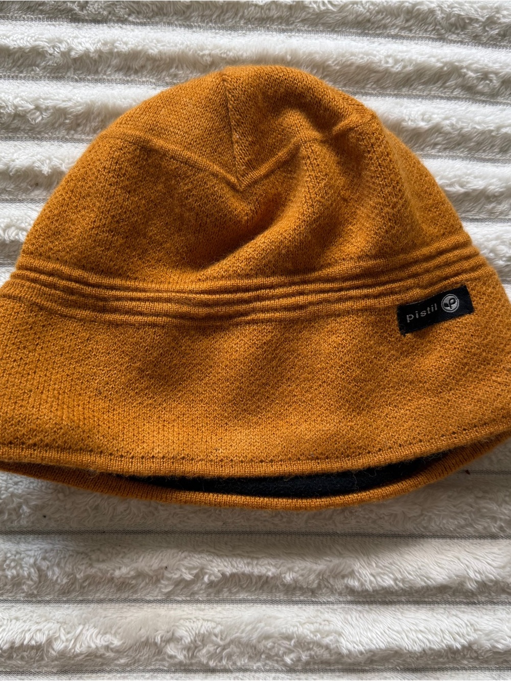 Pistil Brown Wool Knit Beanie Hat One Size Unisex Adults Solid Logo